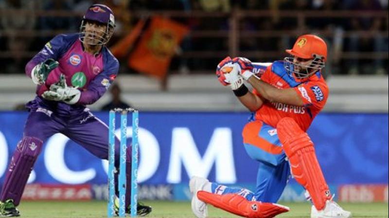 Gujarat Lions captain Suresh Raina plays a shot during match 13 of the Vivo 2017 Indian Premier League between the Gujarat Lions and the Rising Pune Supergiant at the Saurashtra Cricket Association Stadium in Rajkot on Friday. (Photo: PTI) Gujarat Lions captain Suresh Raina plays a shot during match 13 of the Vivo 2017 Indian Premier League between the Gujarat Lions and the Rising Pune Supergiant at the Saurashtra Cricket Association Stadium in Rajkot on Friday. (Photo: PTI)