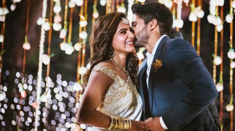 Samantha Ruth Prabhu and Naga Chaitanya on the day of their engagement(Photo: Joseph Radhik). Samantha Ruth Prabhu and Naga Chaitanya on the day of their engagement(Photo: Joseph Radhik).