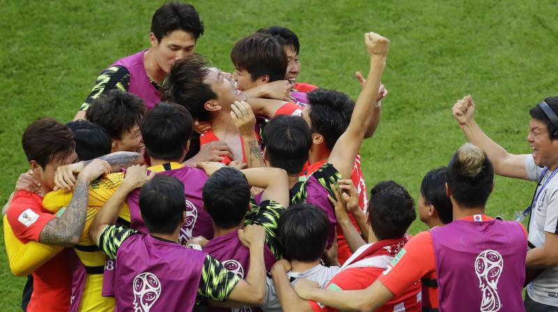 South Korea had needed to win by at least two goals to stand a chance of qualifying from Group F as runners-up but Sweden’s surprise 3-0 win over Mexico meant both they and Germany were going home. (Photo: AP) South Korea had needed to win by at least two goals to stand a chance of qualifying from Group F as runners-up but Sweden’s surprise 3-0 win over Mexico meant both they and Germany were going home. (Photo: AP)