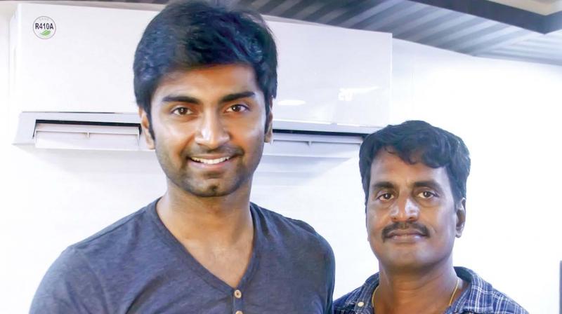 Director Kannan with Atharvaa Director Kannan with Atharvaa