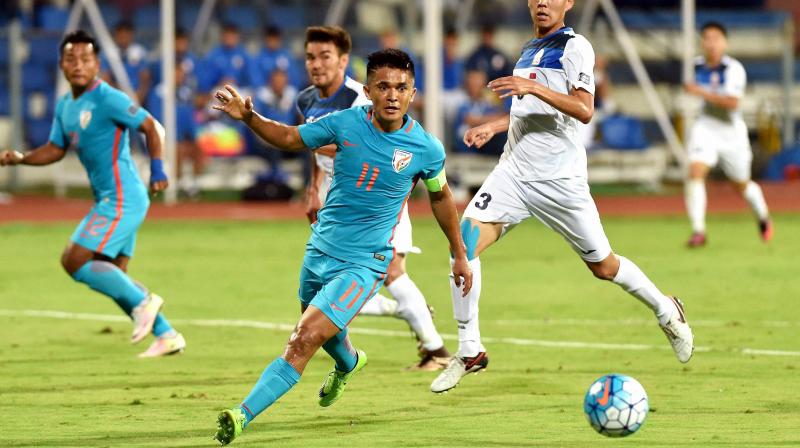 Indian football team captain Sunil Chhetri Indian football team captain Sunil Chhetri