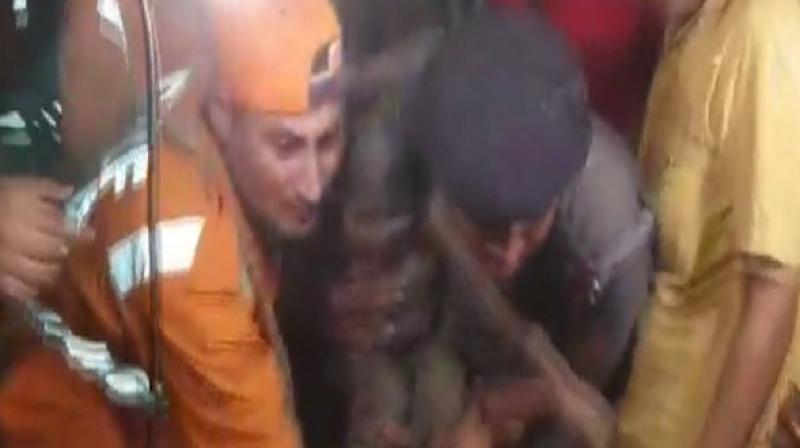 5-year-old Praveen accidentally fell into a 100-feet deep borewell while he was attempting to pluck fruits from a tree near it on Saturday afternoon. (Photo: ANI) 5-year-old Praveen accidentally fell into a 100-feet deep borewell while he was attempting to pluck fruits from a tree near it on Saturday afternoon. (Photo: ANI)