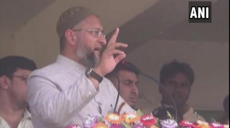 Owaisi also hit out at Union Minister Maneka Gandhi over her remark on Muslims asserting that the 'Sabka Saath, Sabka Vikas' slogan of BJP is a lie. (Photo: ANI) Owaisi also hit out at Union Minister Maneka Gandhi over her remark on Muslims asserting that the 'Sabka Saath, Sabka Vikas' slogan of BJP is a lie. (Photo: ANI)