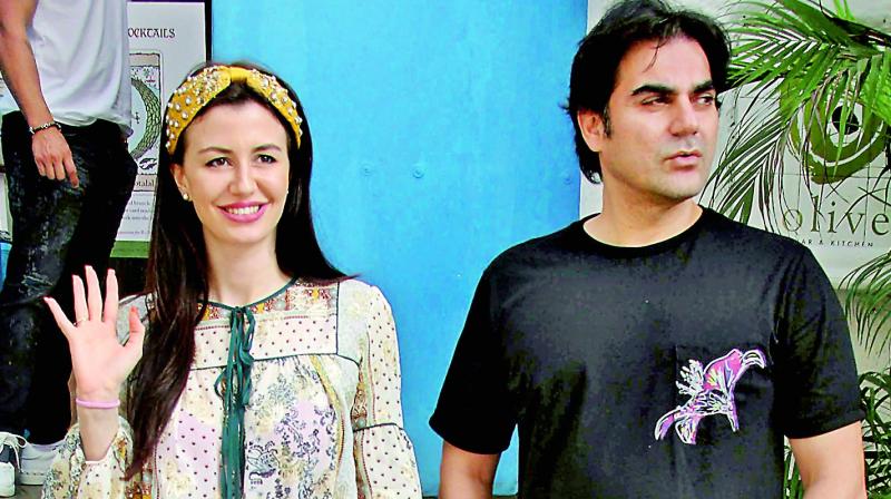 Arbaaz Khan with his girlfriend Giorgia Andriani Arbaaz Khan with his girlfriend Giorgia Andriani