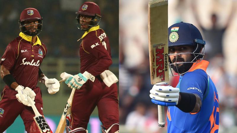 Centurion Shai Hope and Shimron Hetmyer helped West Indies tie the second one-day international against India despite Indian skipper Virat Kohli's dazzling 157, where he also became the fastest to score 10,000 ODI runs. (Photo: AP / PTI) Centurion Shai Hope and Shimron Hetmyer helped West Indies tie the second one-day international against India despite Indian skipper Virat Kohli's dazzling 157, where he also became the fastest to score 10,000 ODI runs. (Photo: AP / PTI)