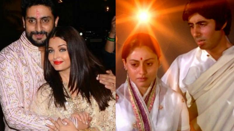 Abhishek and Aishwarya Bachchan, Amitabh and Jaya Bachchan. Abhishek and Aishwarya Bachchan, Amitabh and Jaya Bachchan.