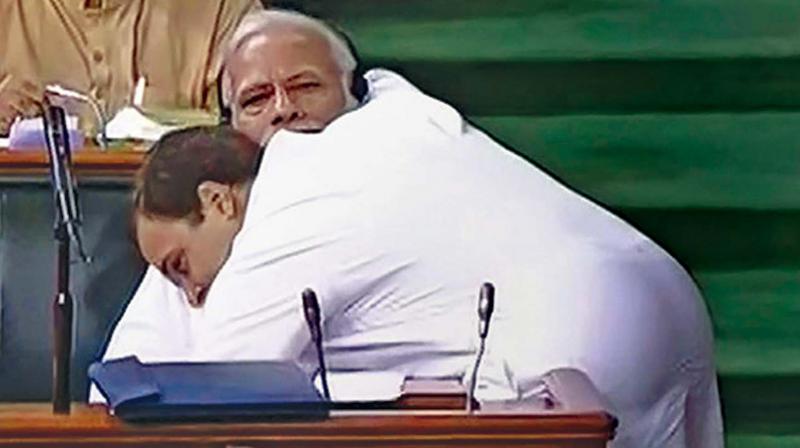 Recalling how Rahul Gandhi had hugged PM Modi during debate on no-confidence motion and his subsequent wink, Rao said, 'Rahul Gandhi is the biggest buffoon in this country.' (Photo: File | ANI) Recalling how Rahul Gandhi had hugged PM Modi during debate on no-confidence motion and his subsequent wink, Rao said, 'Rahul Gandhi is the biggest buffoon in this country.' (Photo: File | ANI)