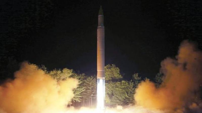 The missile system will be produced by premier defence research organisation DRDO in collaboration with the Israel Aerospace Industries (IAI), said army official. (Representational Image | AP) The missile system will be produced by premier defence research organisation DRDO in collaboration with the Israel Aerospace Industries (IAI), said army official. (Representational Image | AP)