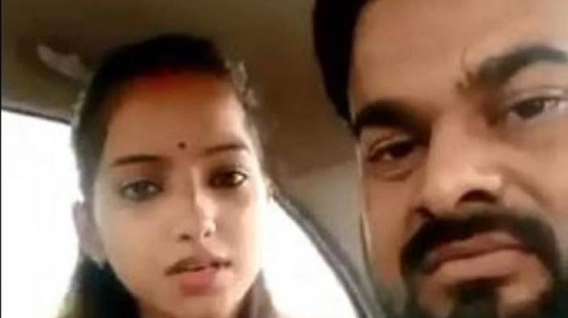 In another video, she has apprehended threat to her life from her father, brother and an associate, and urged the Bareilly senior superintendent of police to extend security to them. (Photo: Screengrab) In another video, she has apprehended threat to her life from her father, brother and an associate, and urged the Bareilly senior superintendent of police to extend security to them. (Photo: Screengrab)