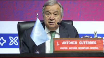 United Nations Secretary General Antonio Guterres (AP Photo/Achmad Ibrahim, File) 	