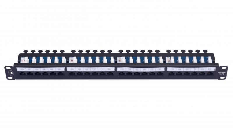 The patch panel features 90 degree Punch-Down design, which makes it easy to terminate each cable separately and strongly. The patch panel features 90 degree Punch-Down design, which makes it easy to terminate each cable separately and strongly.