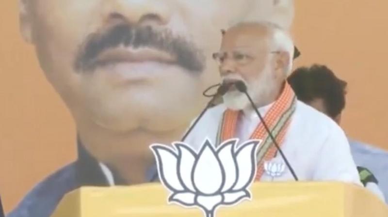 Taking potshots at the 'mahagathbandhan' (grand alliance) and its leaders, Modi said they owe allegiance to nobody, and are only interested in votes. (Photo: BJP | Twitter) Taking potshots at the 'mahagathbandhan' (grand alliance) and its leaders, Modi said they owe allegiance to nobody, and are only interested in votes. (Photo: BJP | Twitter)