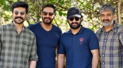 Ram Charan, Ajay Devgn, Junior NTR and SS.Rajamouli