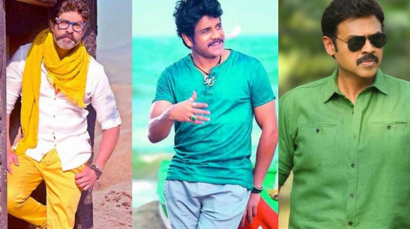 Jagapathi Babu, Nagarjuna and Venkatesh Jagapathi Babu, Nagarjuna and Venkatesh