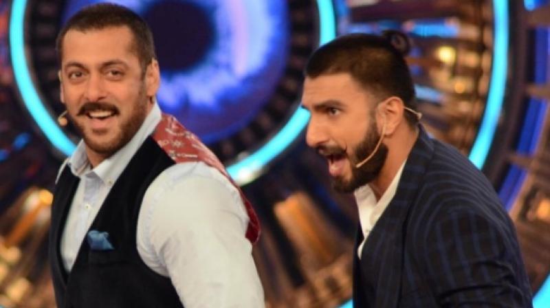 Ranveer Singh and Salman Khan. Ranveer Singh and Salman Khan.