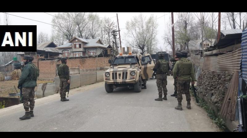The gun battle which began early on Friday is underway. (Photo: Twitter/ANI) The gun battle which began early on Friday is underway. (Photo: Twitter/ANI)