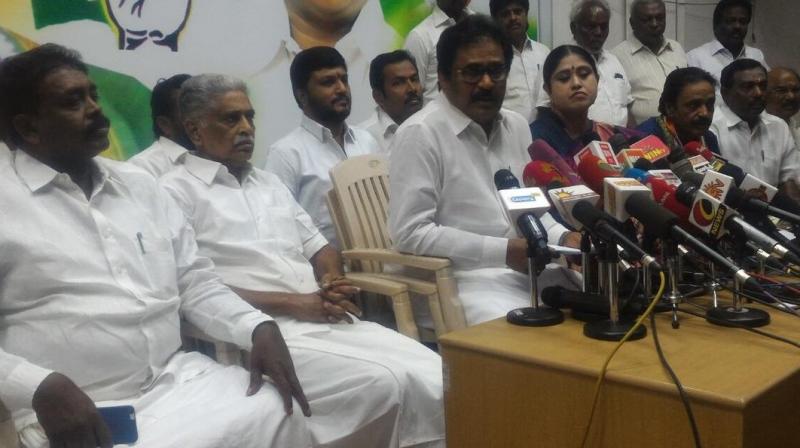 Congress has eight MLAs in the 234 member House. (Photo: ANI Twitter) Congress has eight MLAs in the 234 member House. (Photo: ANI Twitter)
