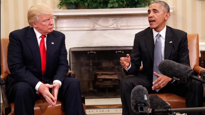 The statement, which is also Obama's first since leaving the White House, also rejected the comparison between a 2011 temporary immigration order by Obama that halted Iraqis coming to the US and the broader ban by the Trump administration on citizens of seven Muslim-majority countries. (Photo: AP) The statement, which is also Obama's first since leaving the White House, also rejected the comparison between a 2011 temporary immigration order by Obama that halted Iraqis coming to the US and the broader ban by the Trump administration on citizens of seven Muslim-majority countries. (Photo: AP)