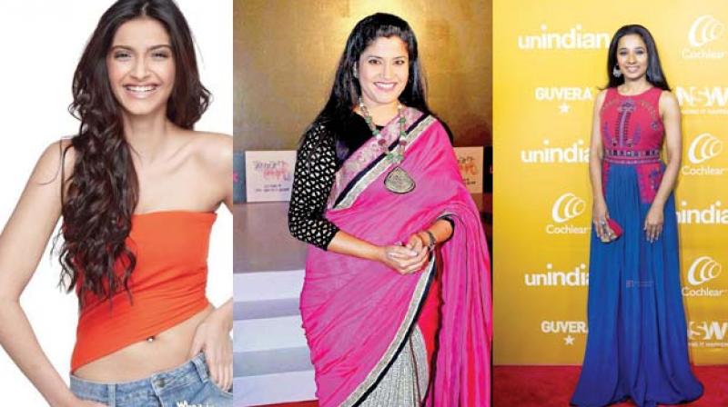 Sonam Kapoor, Renuka Shahane and Tannishtha Chatterjee Sonam Kapoor, Renuka Shahane and Tannishtha Chatterjee