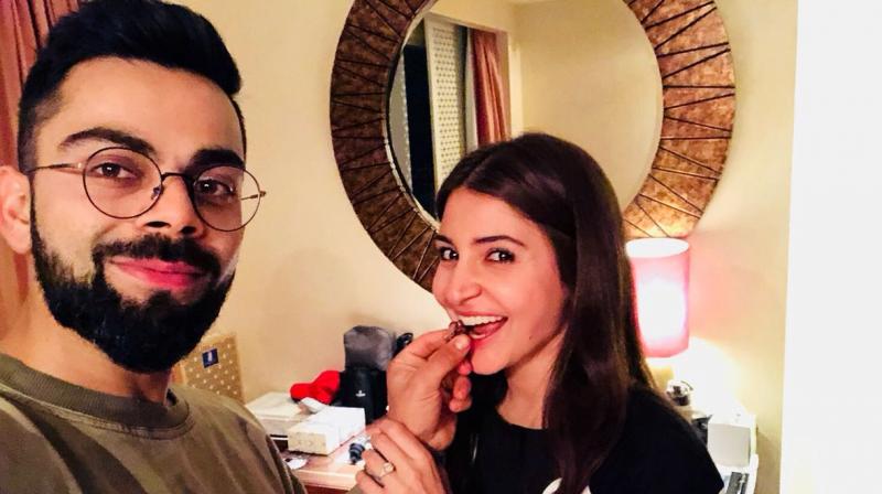 “Happy B'day my love. The most positive and honest person I know. Love you ♥,” wrote Virat Kohli as he wished Anushka Sharma on her birthday. (Photo: Twitter / Virat Kohli) “Happy B'day my love. The most positive and honest person I know. Love you ♥,” wrote Virat Kohli as he wished Anushka Sharma on her birthday. (Photo: Twitter / Virat Kohli)