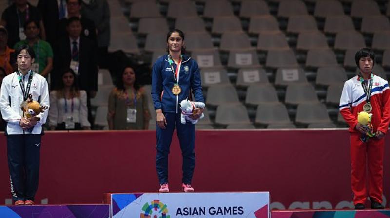 Vinesh Phogat wins gold. (Photo: Twitter/ Preity G Zinta) Vinesh Phogat wins gold. (Photo: Twitter/ Preity G Zinta)