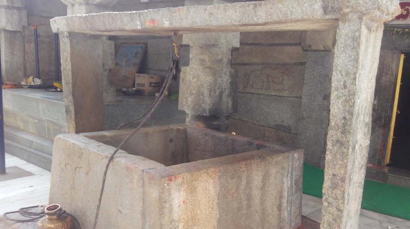 The well inside Nageshwara Temple at Nagara Navile village in Channarayapatna near Hassan always has water in it (Photo: DC) The well inside Nageshwara Temple at Nagara Navile village in Channarayapatna near Hassan always has water in it (Photo: DC)