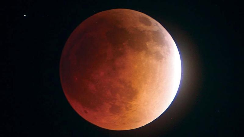 The unusual "super blue blood moon", which will be at its closest point to earth on Wednesday, will also experience an eclipse. The unusual "super blue blood moon", which will be at its closest point to earth on Wednesday, will also experience an eclipse.