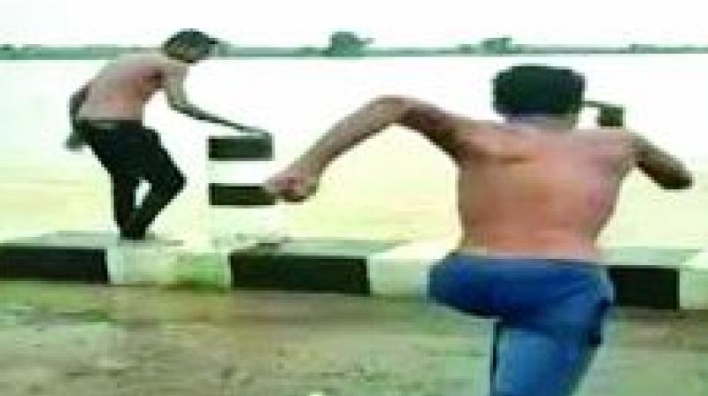 The incident took place when a resident of Adalpur Village, Afzal, with two friends Sitare and Kasim, started making a video on TikTok in which they dove into a stream of floodwater in Keoti block. The incident took place when a resident of Adalpur Village, Afzal, with two friends Sitare and Kasim, started making a video on TikTok in which they dove into a stream of floodwater in Keoti block.