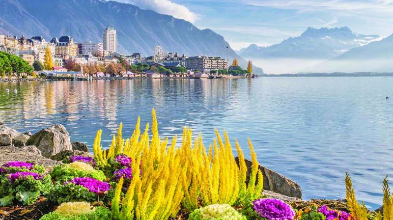 The small town surrounded by vineyards and green Alpine range can be easily reached from Geneva via a short train ride. The small town surrounded by vineyards and green Alpine range can be easily reached from Geneva via a short train ride.