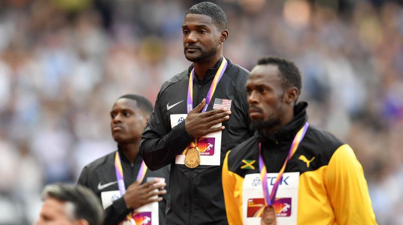 As soon as the announcer took gold-medal winning Justin Gatlin's name, the crowd at the Olympic stadium booed the American. (Photo: AP) As soon as the announcer took gold-medal winning Justin Gatlin's name, the crowd at the Olympic stadium booed the American. (Photo: AP)