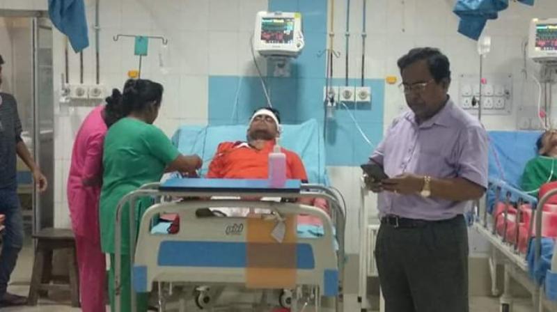 Shantanu Thakur, Bharatiya Janata Party's (BJP) Lok Sabha candidate from Bongaon has been hospitalised after he met with a road accident on Saturday near North 24 Parganas's Jagulia area. (Photo: ANI) Shantanu Thakur, Bharatiya Janata Party's (BJP) Lok Sabha candidate from Bongaon has been hospitalised after he met with a road accident on Saturday near North 24 Parganas's Jagulia area. (Photo: ANI)
