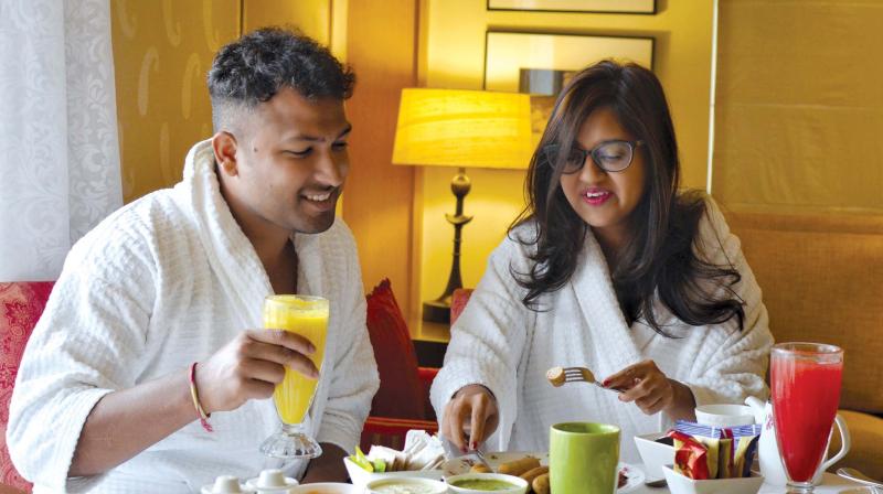 Debolina Ray enjoying a staycation with her husband Tapash Kumar Sahu. Debolina Ray enjoying a staycation with her husband Tapash Kumar Sahu.