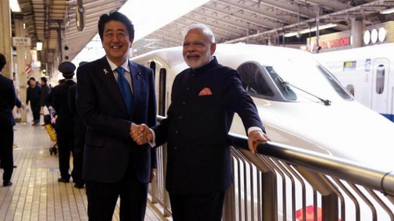 Prime Minister Narendra Modi and his Japanese counterpart Shinzo Abe in Tokyo, Japan. (Photo: File/PTI) Prime Minister Narendra Modi and his Japanese counterpart Shinzo Abe in Tokyo, Japan. (Photo: File/PTI)