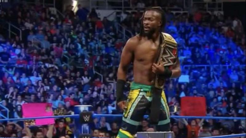 The 37-year-old 's big WrestleMania win is being widely viewed as a transitional world title reign. (Photo: WWE India/Twitter) The 37-year-old 's big WrestleMania win is being widely viewed as a transitional world title reign. (Photo: WWE India/Twitter)