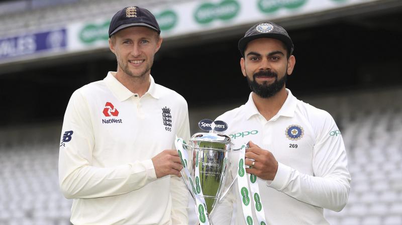 England captain Joe Root and India skipper Virat Kohli are two of the world's leading batsmen and their ability to inspire team-mates rests largely on their ability to lead from the front through weight of runs rather than exceptional tactical ability in the field. (Photo: AP) England captain Joe Root and India skipper Virat Kohli are two of the world's leading batsmen and their ability to inspire team-mates rests largely on their ability to lead from the front through weight of runs rather than exceptional tactical ability in the field. (Photo: AP)