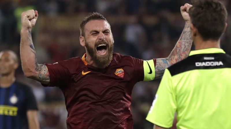 De Rossi has made 615 appearances and scored 63 goals in all competitions. (Photo: AP) De Rossi has made 615 appearances and scored 63 goals in all competitions. (Photo: AP)