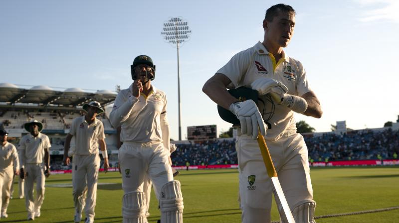 Marnus Labuschagne joined Khawaja in the middle and stitched a partnership of 16-run. (Photo: AP) Marnus Labuschagne joined Khawaja in the middle and stitched a partnership of 16-run. (Photo: AP)