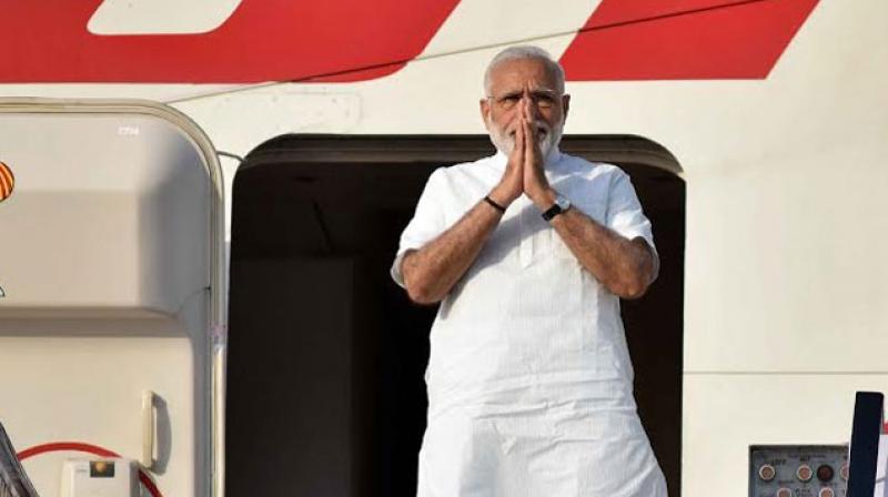 Prime Minister Narendra Modi departs for three nation tour. (Photo: PIB_India/Twitter) Prime Minister Narendra Modi departs for three nation tour. (Photo: PIB_India/Twitter)
