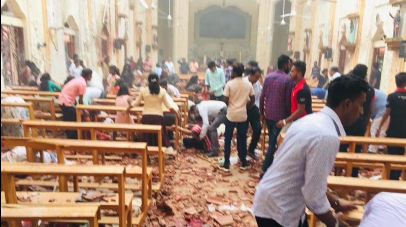 One of the blasts hit St Anthony's Church in Kochchikade of the capital, Colombo. (Photo: Twitter | @aashikchin)) One of the blasts hit St Anthony's Church in Kochchikade of the capital, Colombo. (Photo: Twitter | @aashikchin))