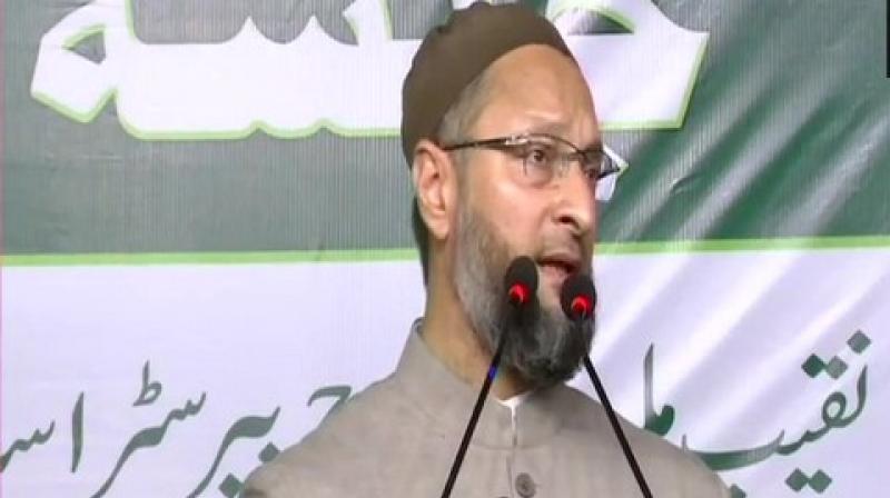 The Hyderabad MP said that he is still hopeful of getting Muslim's place in the country as the community does not want to survive on anyone's alms. (Photo: ANI) The Hyderabad MP said that he is still hopeful of getting Muslim's place in the country as the community does not want to survive on anyone's alms. (Photo: ANI)