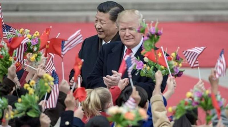 Xi hosted Trump at the imposing Great Hall of the People, next to Tiananmen Square, for the main event of Trump's five-nation tour of Asia. (Photo: AFP) Xi hosted Trump at the imposing Great Hall of the People, next to Tiananmen Square, for the main event of Trump's five-nation tour of Asia. (Photo: AFP)