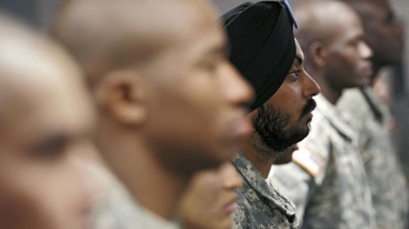 This is the largest induction of Sikhs into the US armed forces after the Department of Defense banned visible articles of faith in 1981. (Photo: Representational Image/AP) This is the largest induction of Sikhs into the US armed forces after the Department of Defense banned visible articles of faith in 1981. (Photo: Representational Image/AP)