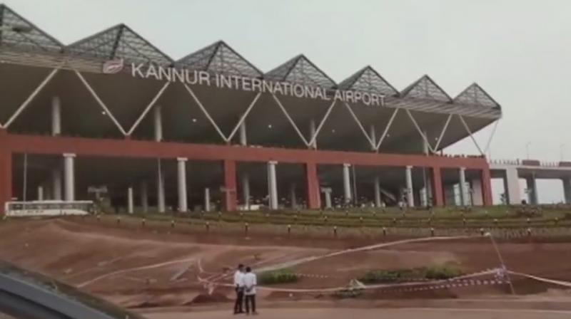 Operations commenced as the airport’s first commercial aircraft, an Air India Express flight took off to Abu Dhabi. (Photo: ANI | Twitter) Operations commenced as the airport’s first commercial aircraft, an Air India Express flight took off to Abu Dhabi. (Photo: ANI | Twitter)
