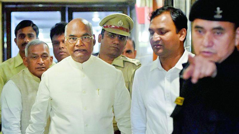 BJP’s presidential nominee Ram Nath Kovind in New Delhi on Tuesday. (Photo: PTI) BJP’s presidential nominee Ram Nath Kovind in New Delhi on Tuesday. (Photo: PTI)