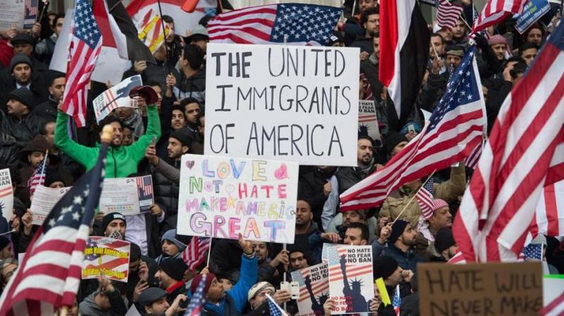 Trump's order last week sparked protests nationwide and confusion at airports as some travellers were detained. (Photo: AFP) Trump's order last week sparked protests nationwide and confusion at airports as some travellers were detained. (Photo: AFP)
