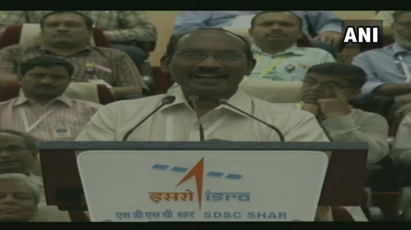 ISRO chairman K Sivan spoke right after the successful injection of the Chandrayaan-2 into Earth orbit. (Photo: ANI) ISRO chairman K Sivan spoke right after the successful injection of the Chandrayaan-2 into Earth orbit. (Photo: ANI)