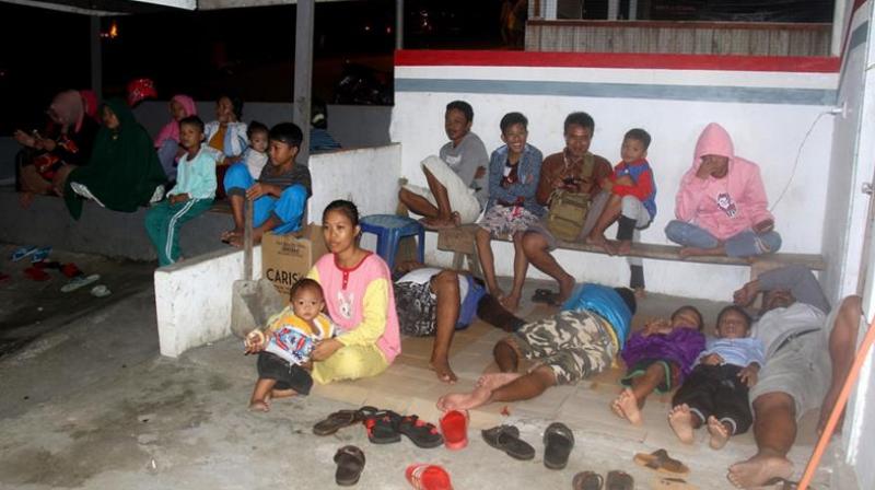Indonesia's geophysics agency issued a tsunami warning for coastal communities nearby, where residents were advised to stay away from the coast. Indonesia's geophysics agency issued a tsunami warning for coastal communities nearby, where residents were advised to stay away from the coast.