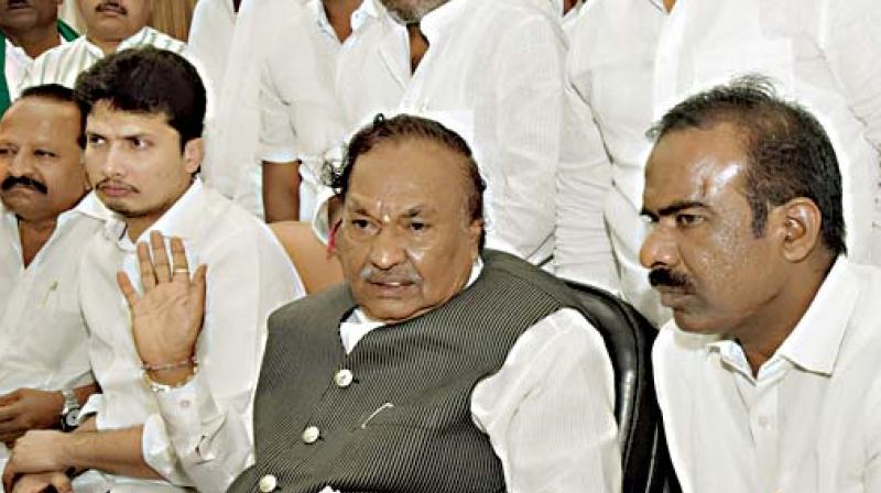 Senior BJP leader K.S. Eshwarappa addresses the media in Kalaburagi Senior BJP leader K.S. Eshwarappa addresses the media in Kalaburagi
