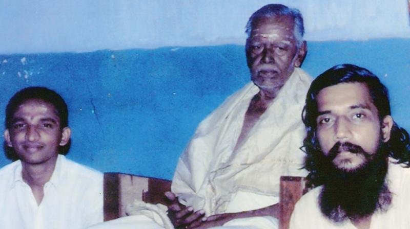 Sekhar and Padmanabhan, two of his prominent disciples, with V.K. Subramanya Sarma Sekhar and Padmanabhan, two of his prominent disciples, with V.K. Subramanya Sarma