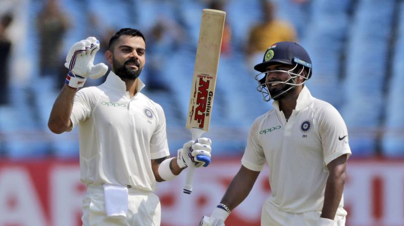 Virat Kohli slammed hisa 24th Test ton, whereas Rishab Pant was dismissed for 92 runs. (Photo: AP) Virat Kohli slammed hisa 24th Test ton, whereas Rishab Pant was dismissed for 92 runs. (Photo: AP)